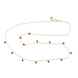 18kt Gold Ruby Neckless