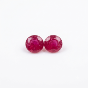 6mm Burma Ruby Pair For Earrings Round Shape AAA Quality Fine Pieces Gems Trade Mart